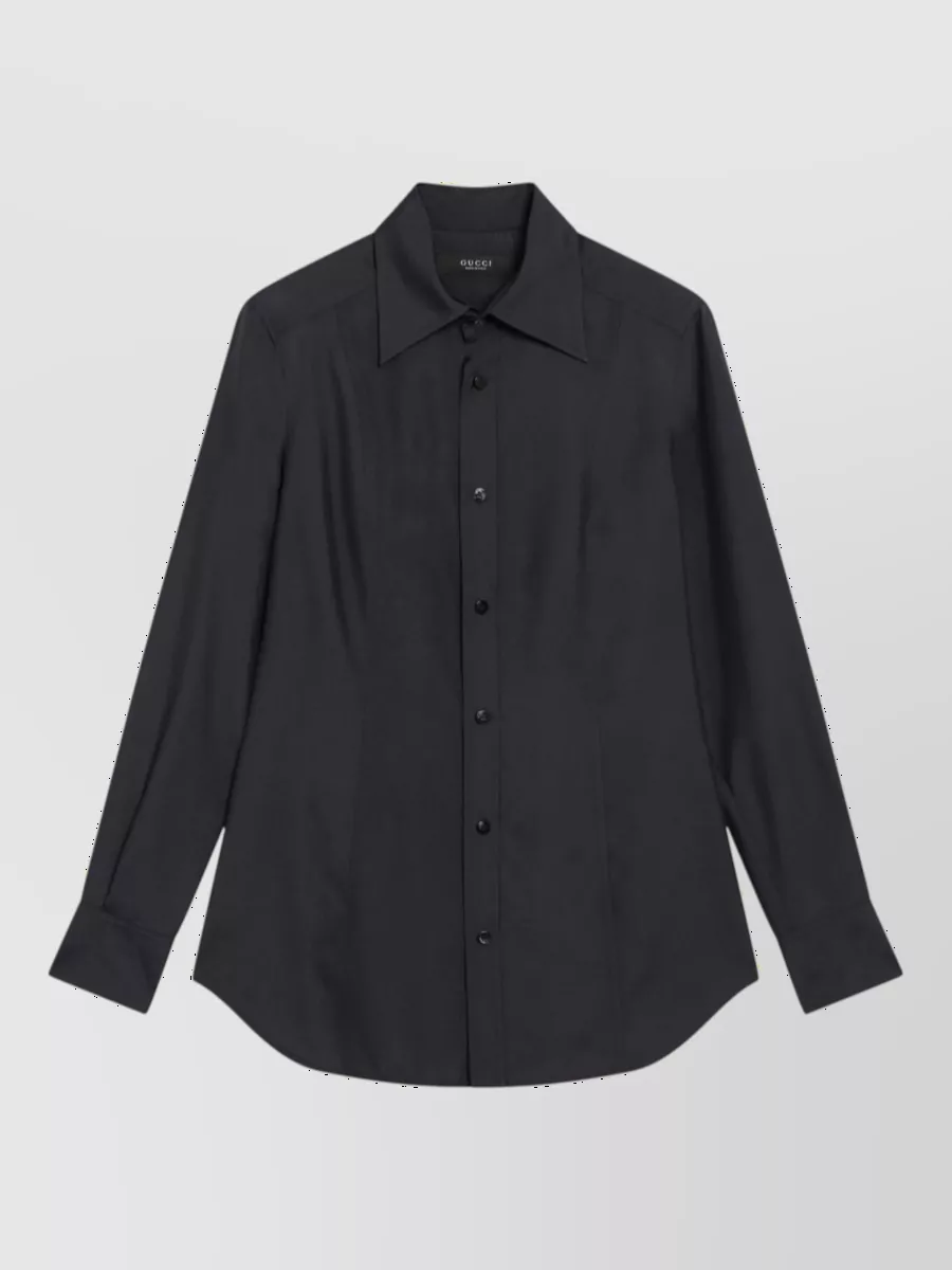 Gucci silk long-sleeve shirt