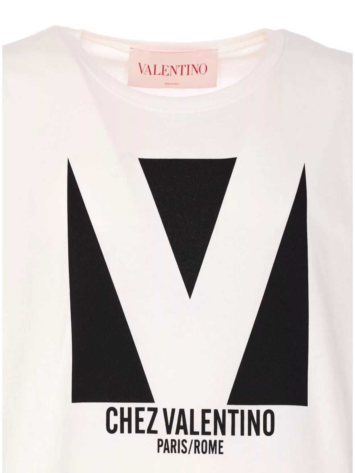 Valentino Crewneck T-shirt With Frontal Logo Print