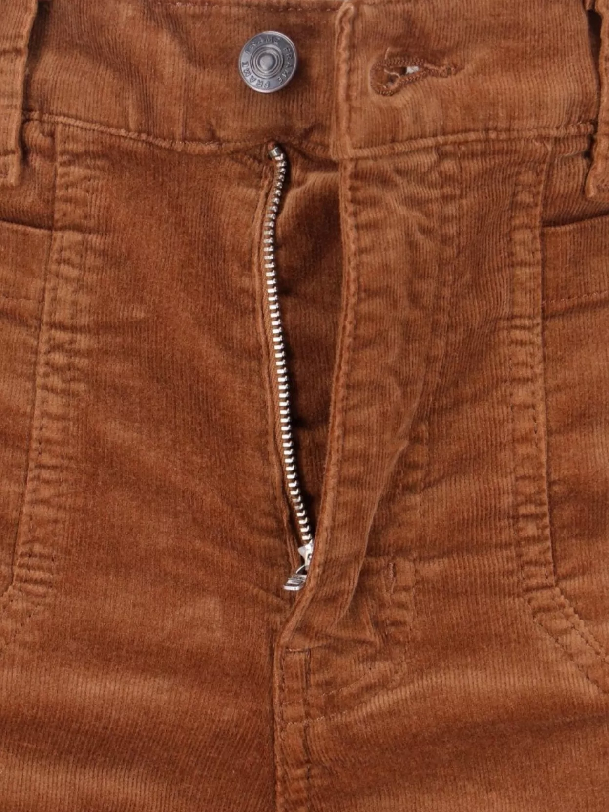 Frame Straight Trousers With Pockets And Belt Loops