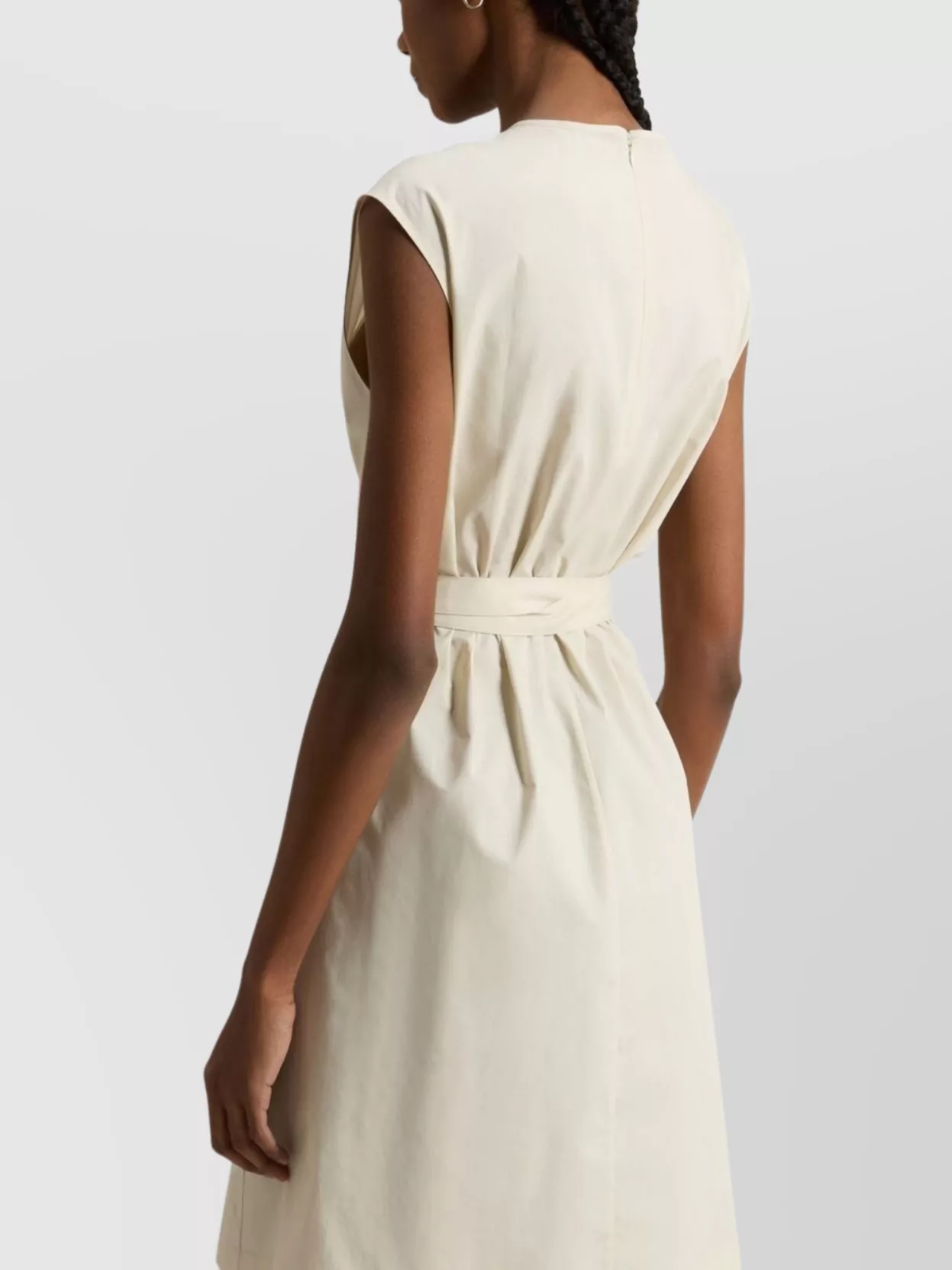 Woolrich Cotton Belted Dress In White