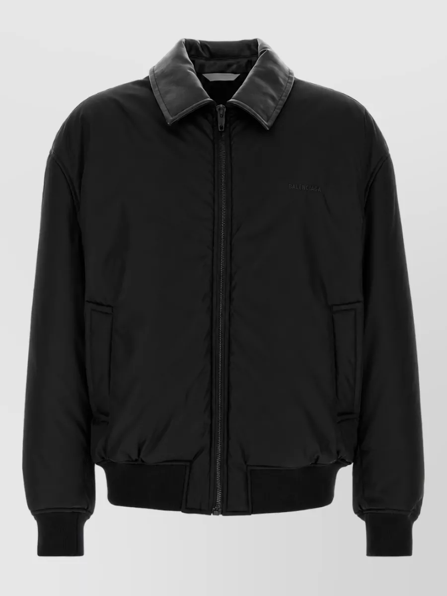 Balenciaga Nylon padded cropped bomber jacket