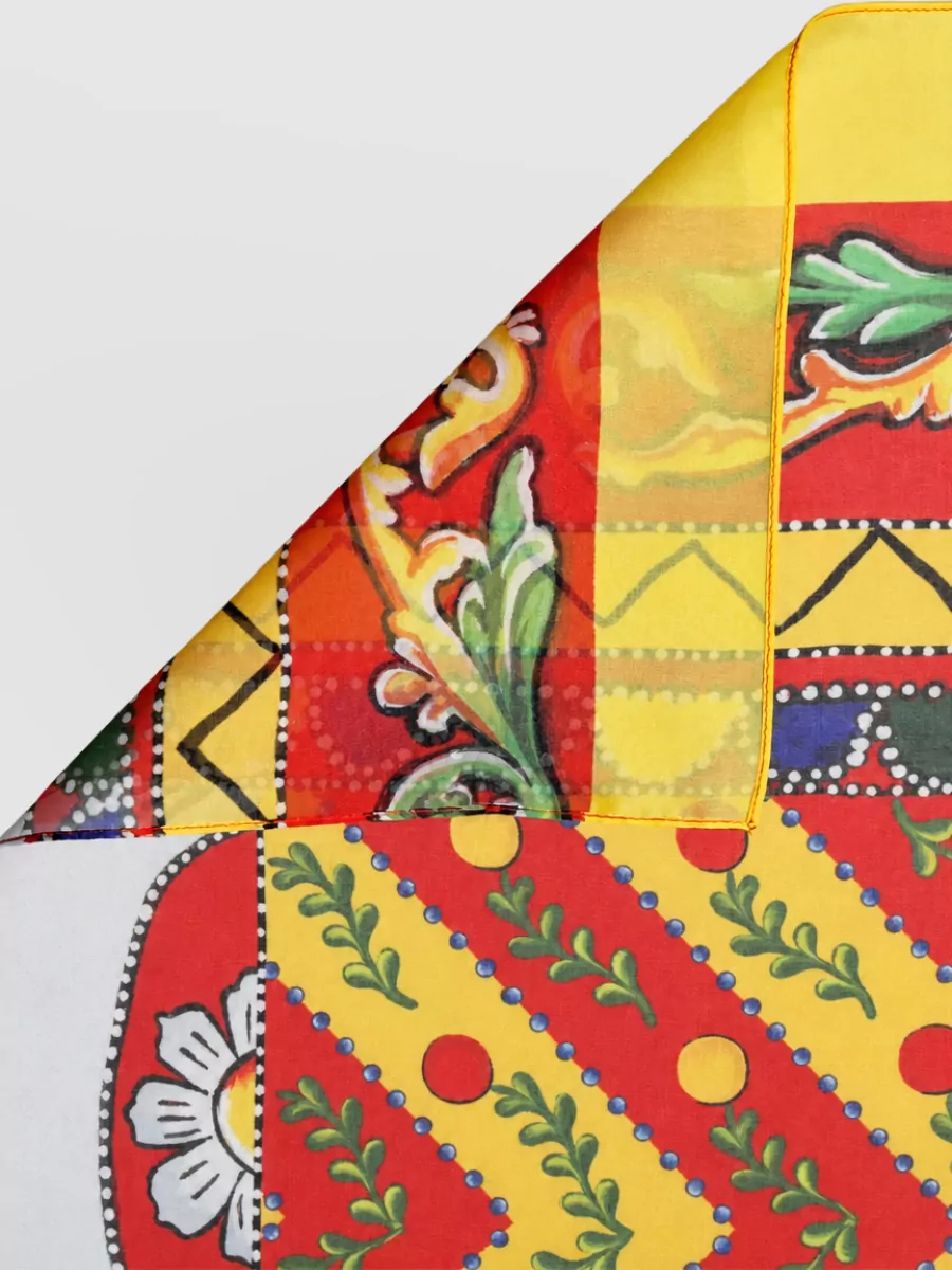 Dolce&Gabbana Silk Printed Square Scarf