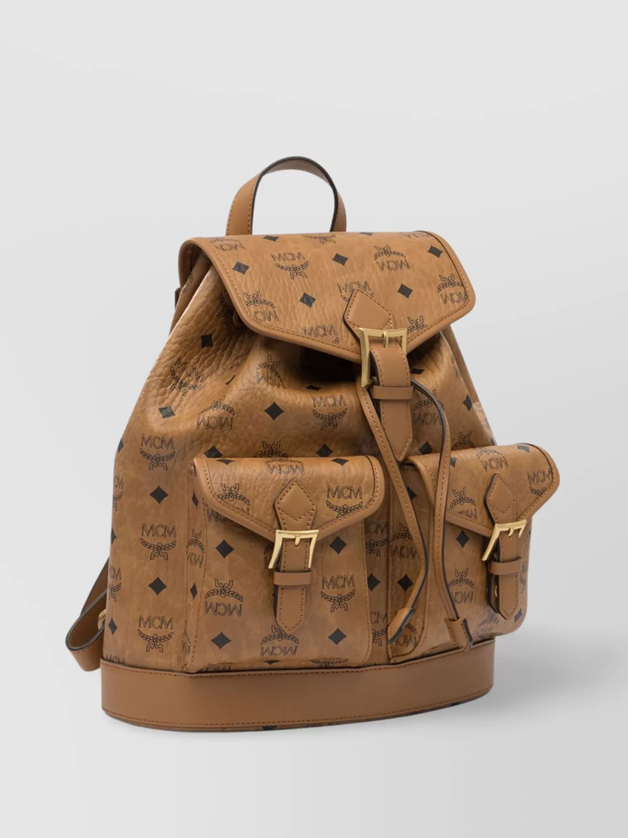 Mcm Straps Adjustables Front Pockets Top Handle