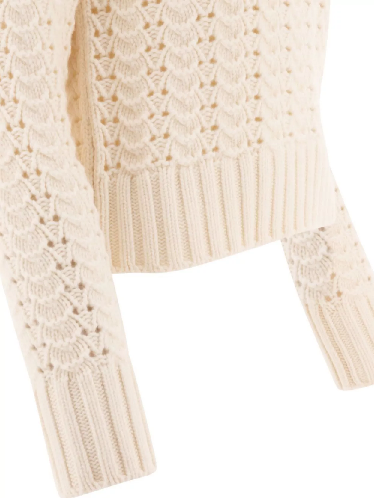 Aspesi Cable Knit Mock Neck Sweater