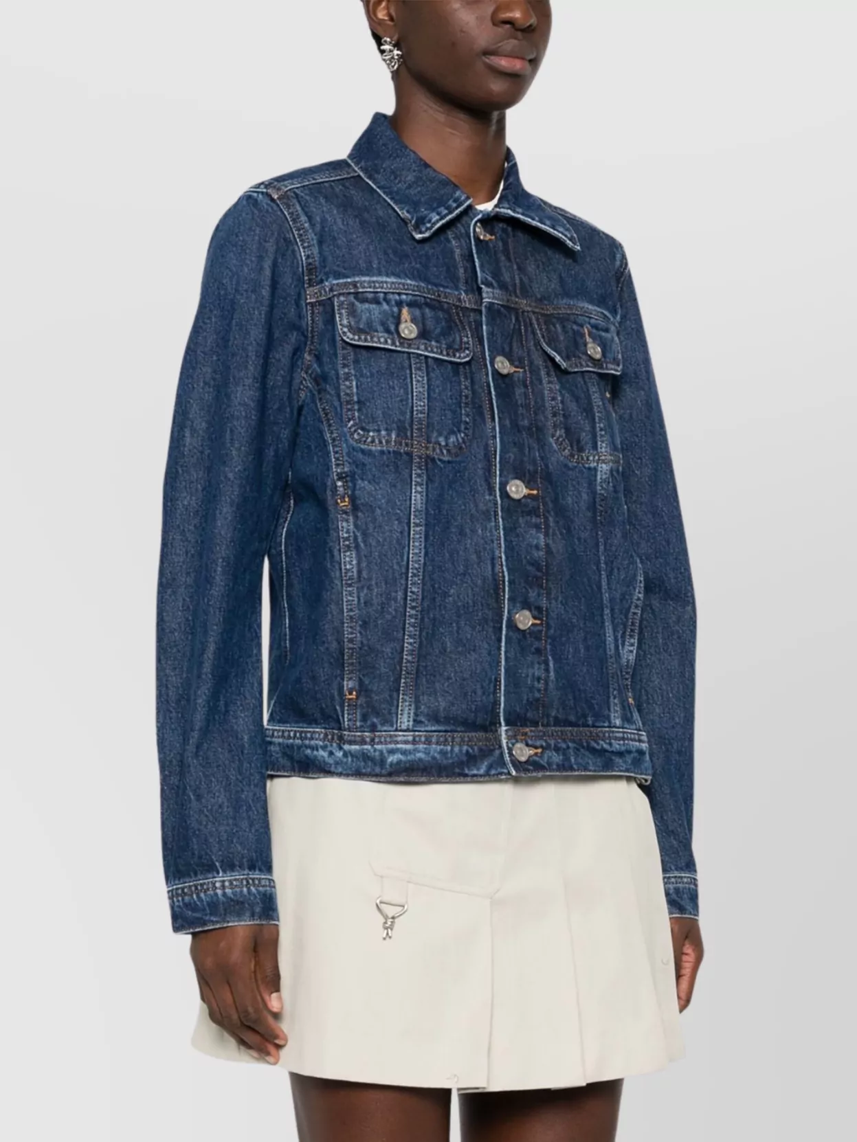 Diesel Straight-Cut Denim Jacket With Contrast Stitching