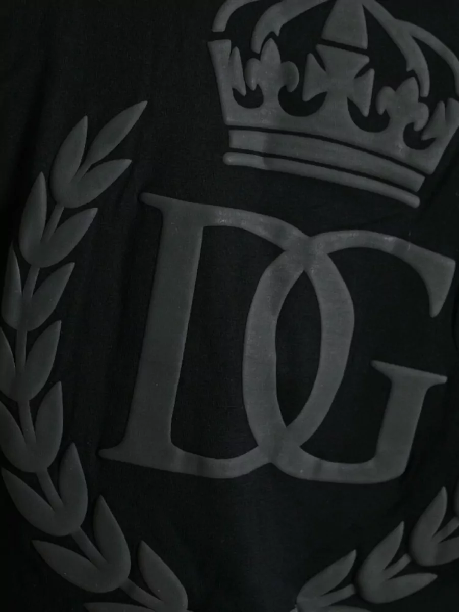 Dolce&Gabbana Cotton Embossed Logo Crew Neck Short Sleeve T-Shirt