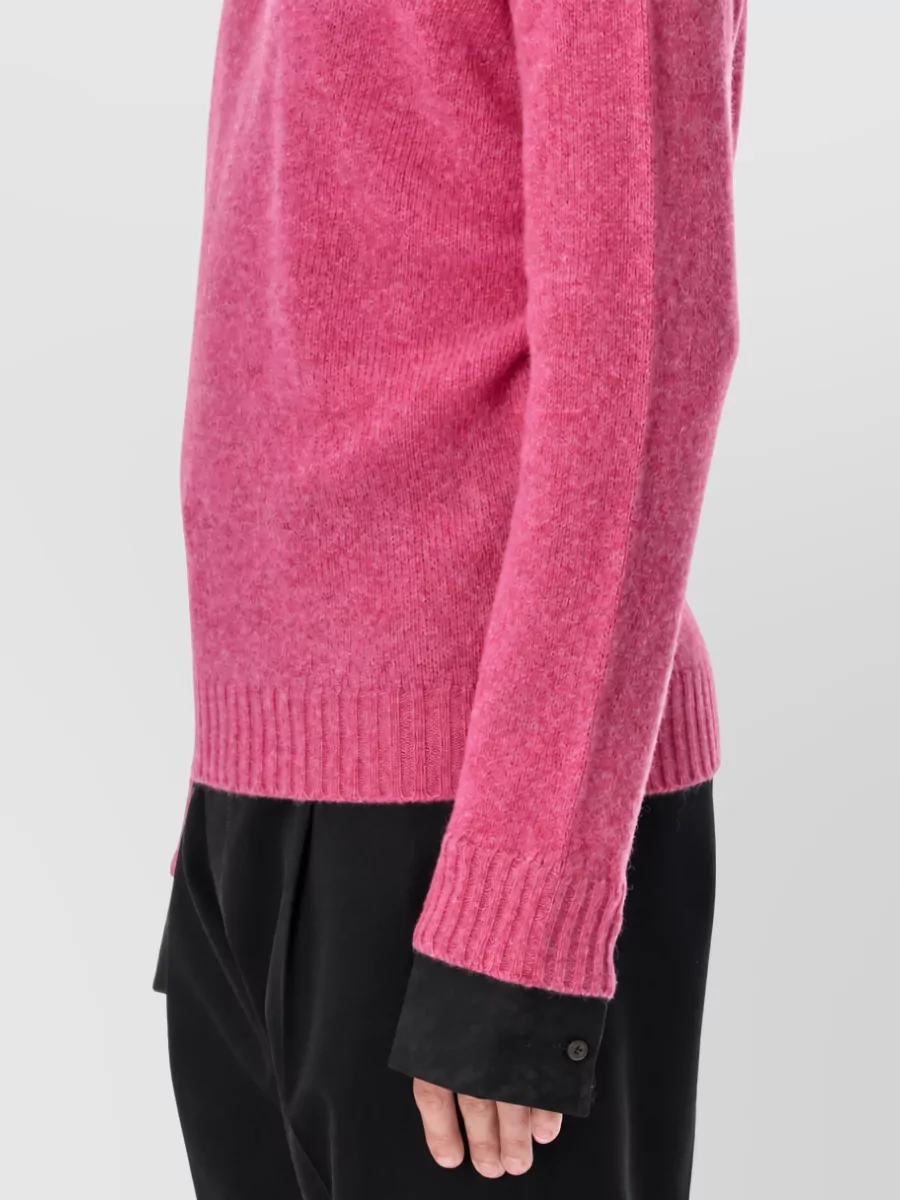 Prada Wool Ribbed Crewneck Sweater