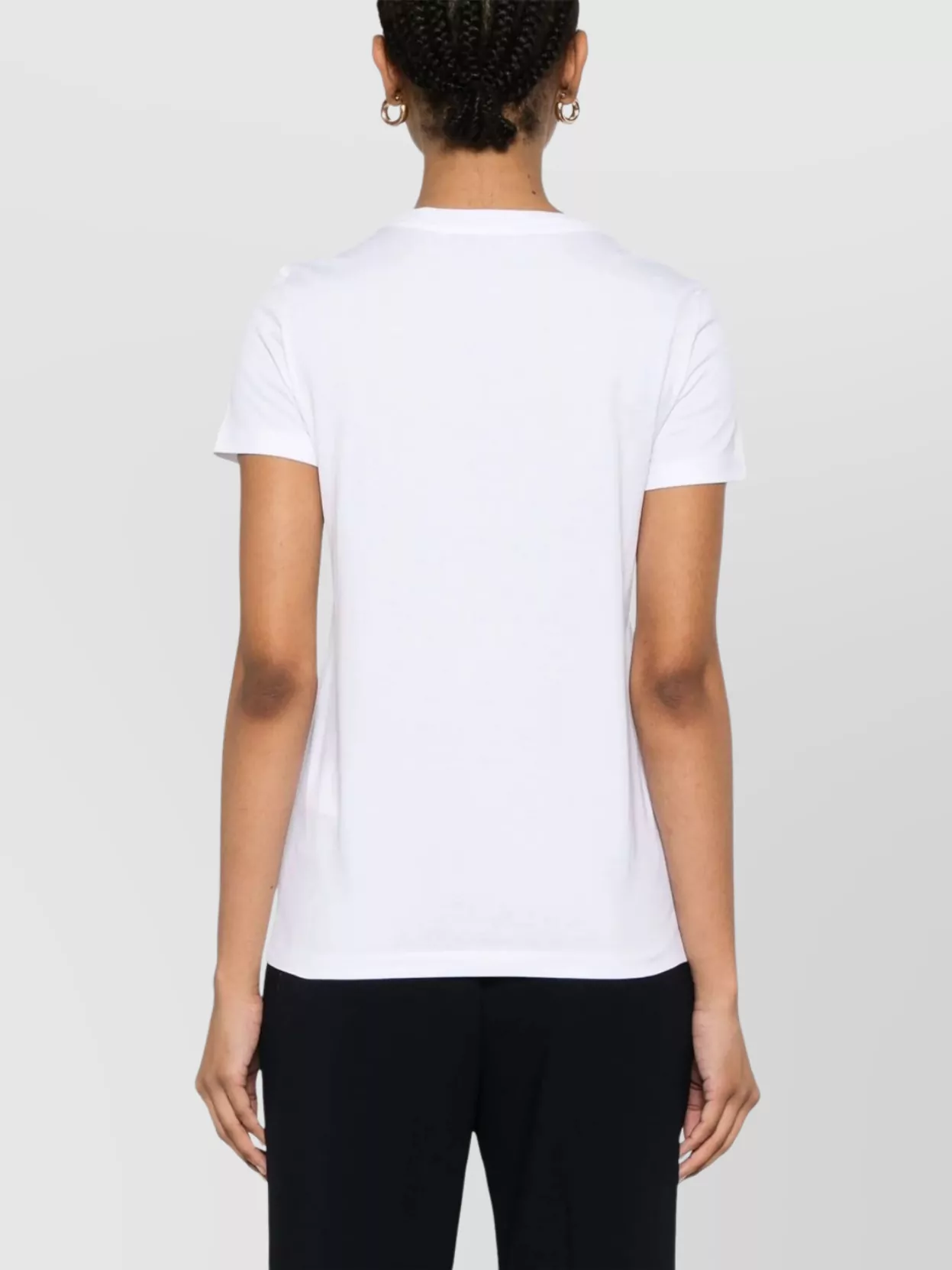 Max Mara Graphic Print Short Sleeve Top Collection In White