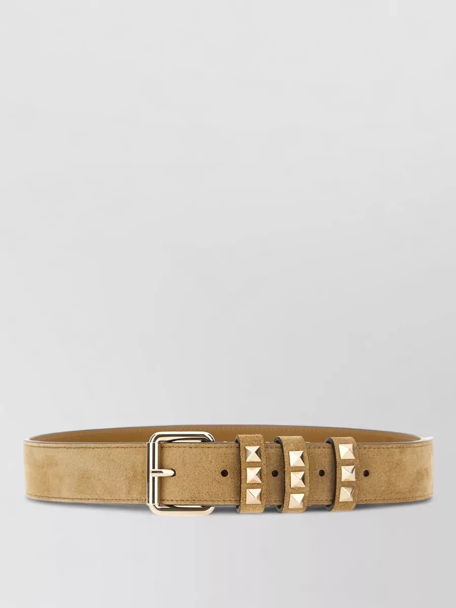 Valentino Garavani suede leather studded belt