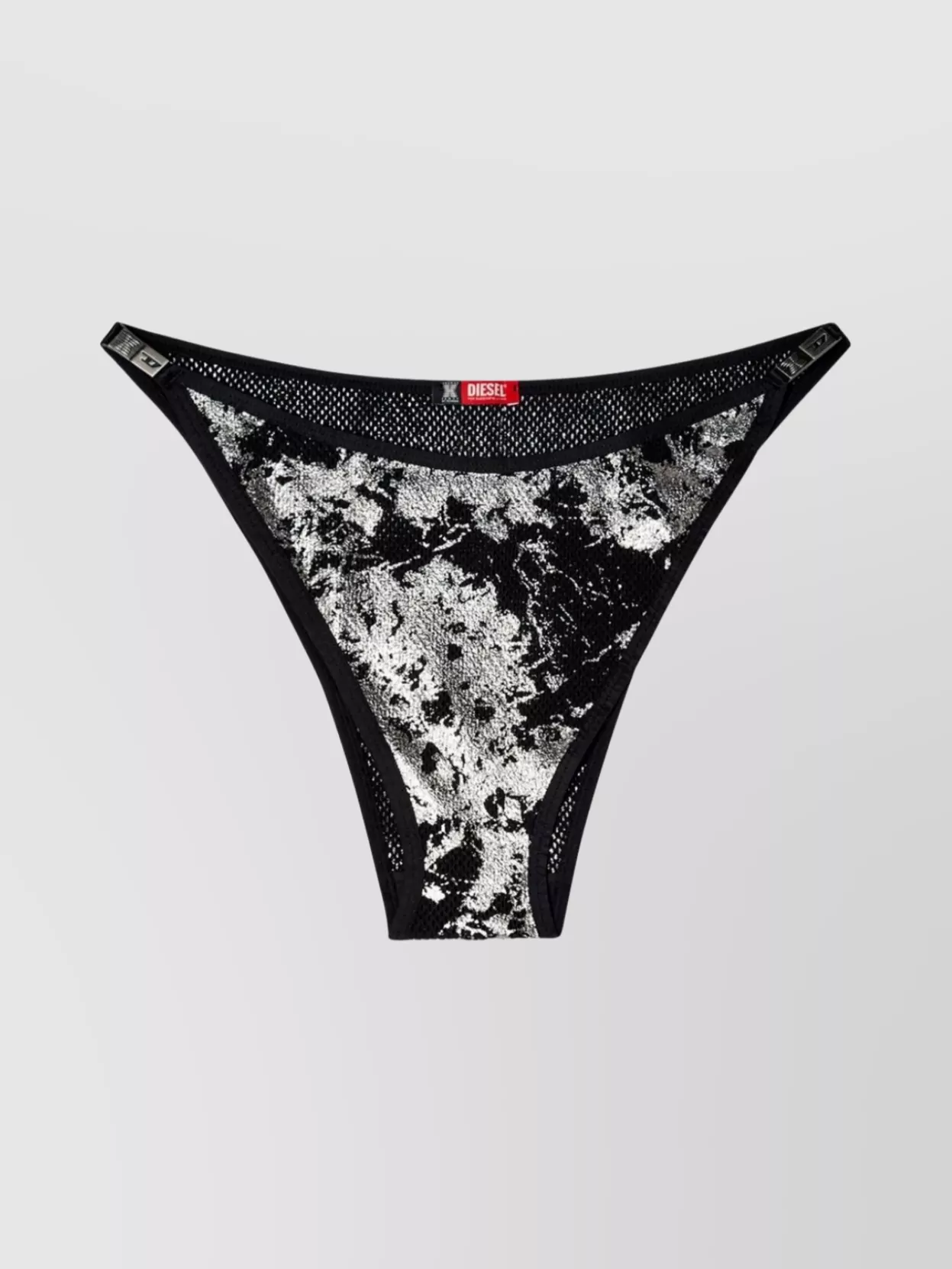Diesel Fishnet Thong String Cut-out Design In Black