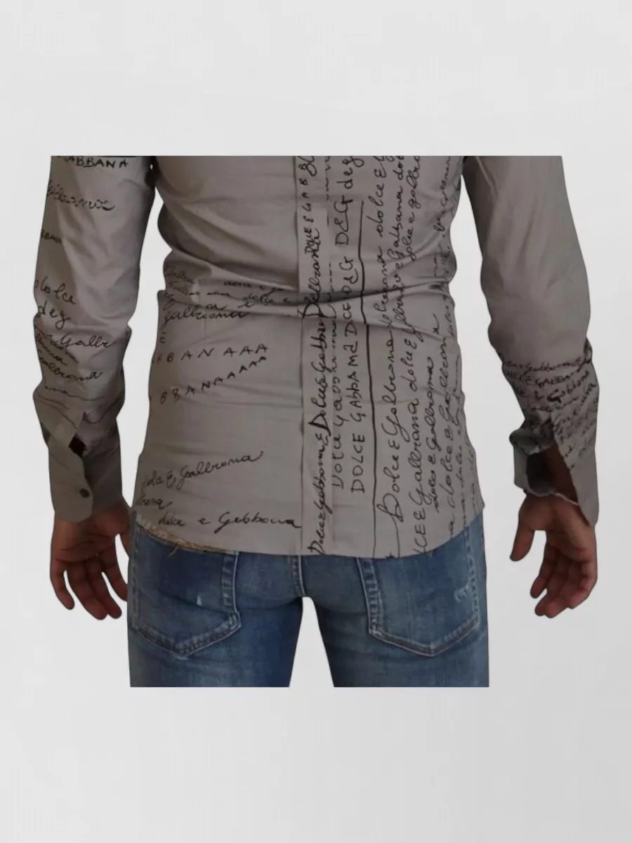 Dolce&Gabbana Cotton Printed Slim-Fit Shirt