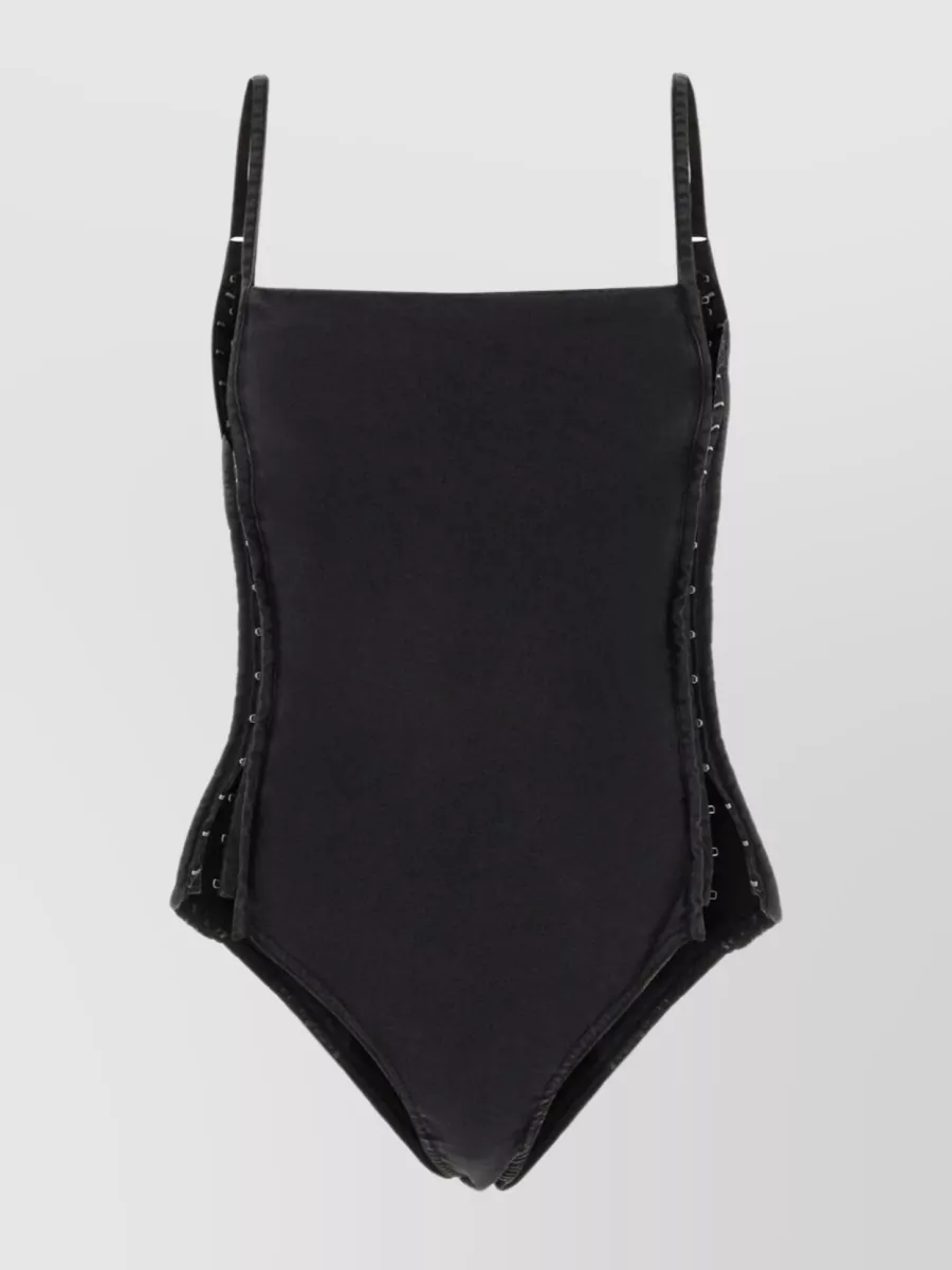 Shop Y/project Cotton Body With Adjustable Straps And Studded Embellishments In Black