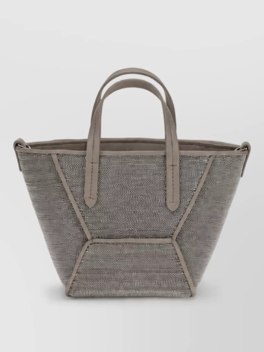 Brunello Cucinelli na leather tote bag