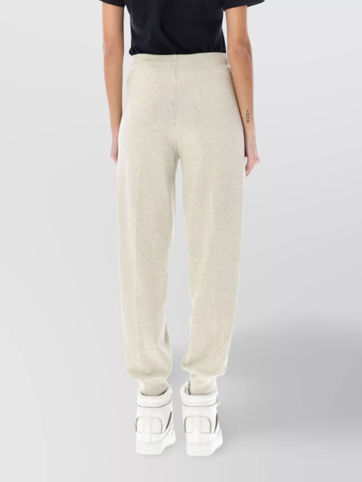 Isabel Marant Étoile Elastic Waistband Side Pockets Trousers In Neutral