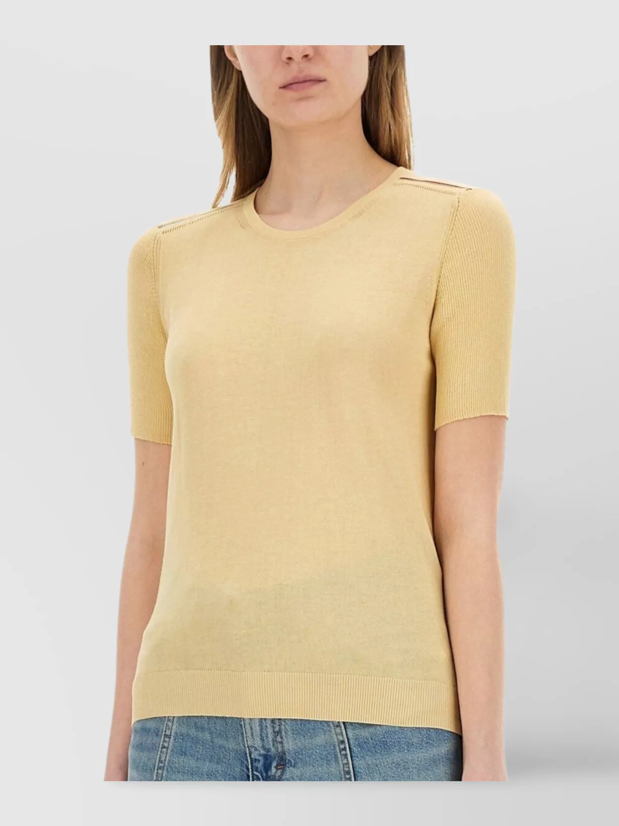 PAUL SMITH SLIM FIT KNIT TOPS WITH SHORT SLEEVES 