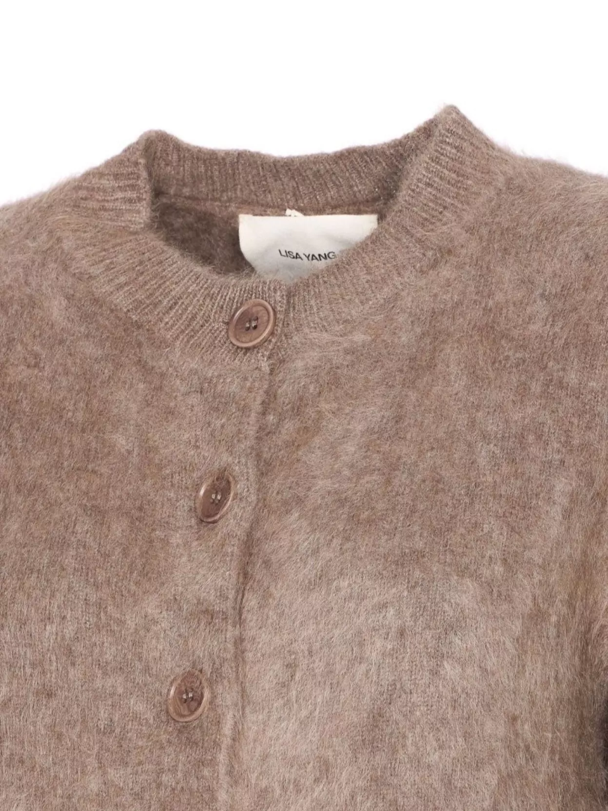 Lisa Yang Soft Knitwear Round Neck Mohair Effect