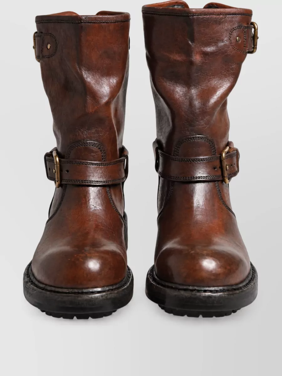 Dolce&Gabbana leather mid calf biker boots
