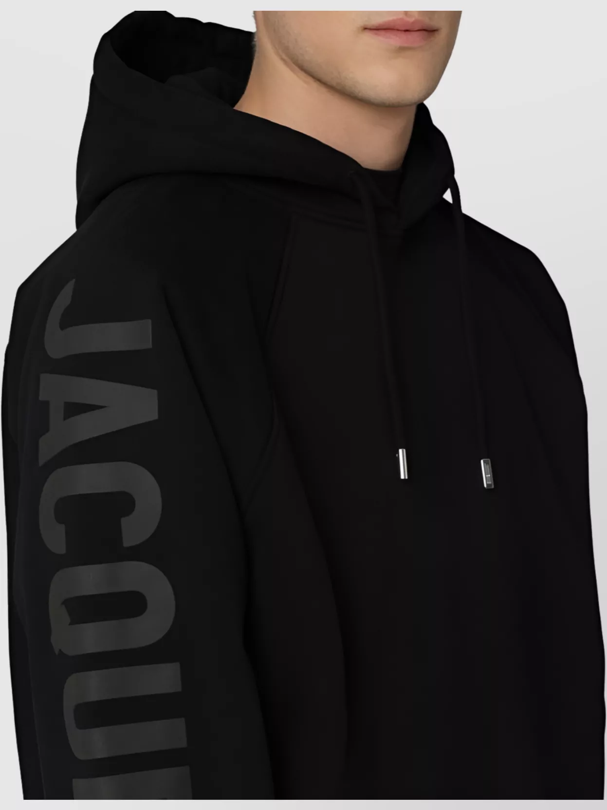 Jacquemus Hooded Typo Sweatshirt With Logoed Sleeve