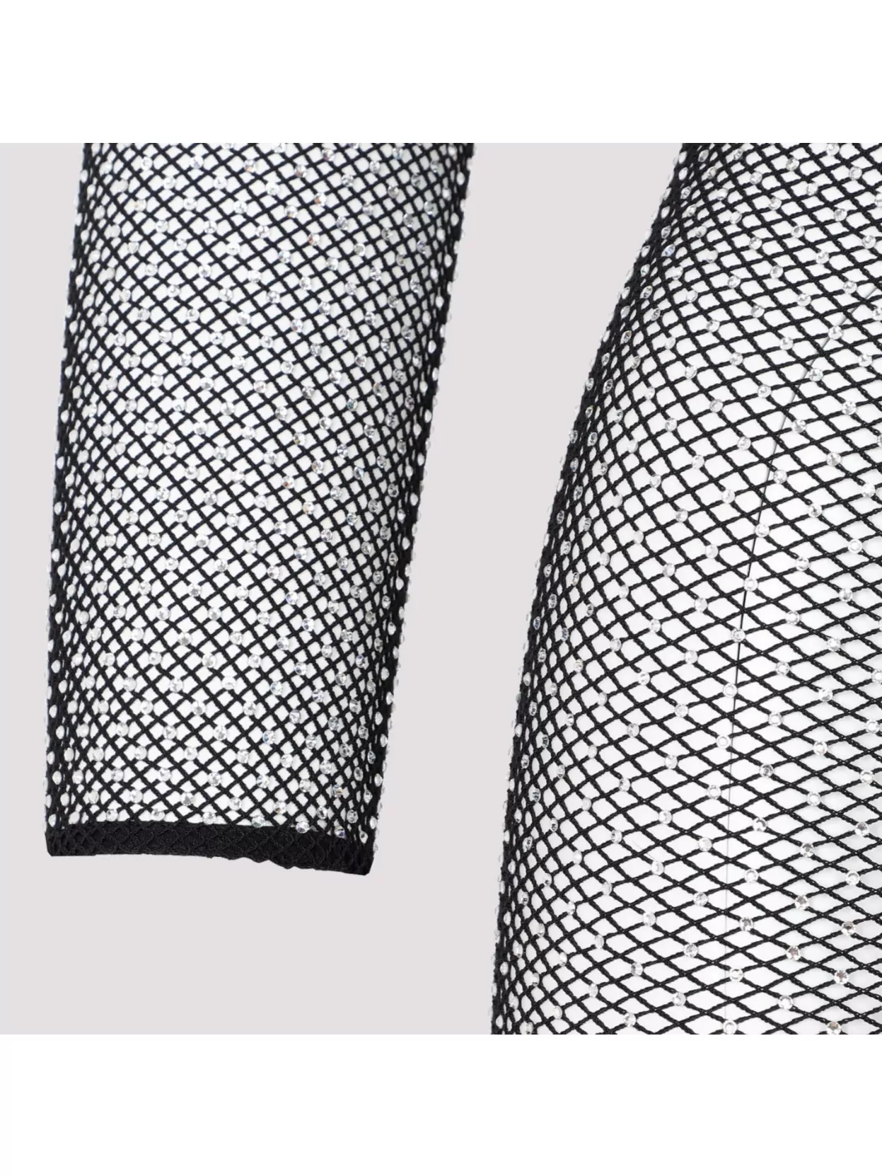 Balenciaga Crystal Mesh Mini Dress In Black
