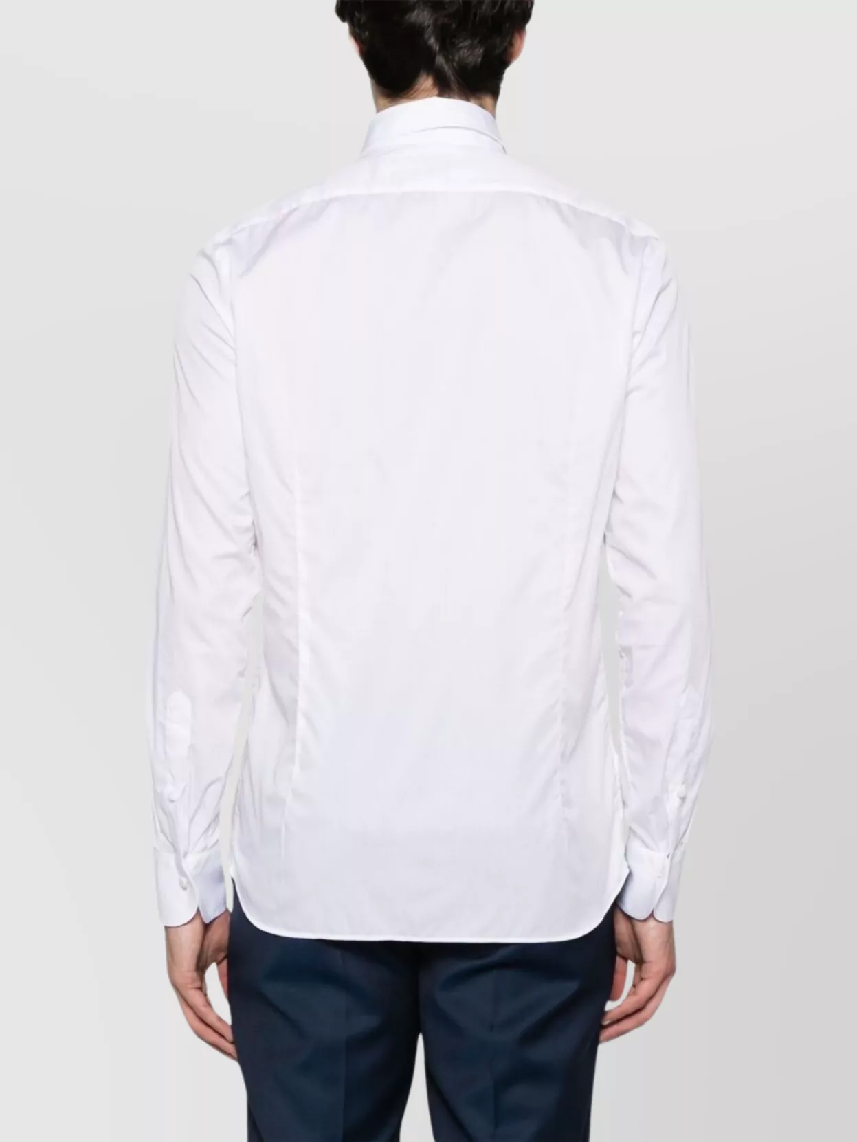 Tagliatore Refined White Smoking Shirt With Pintuck Detailing In White