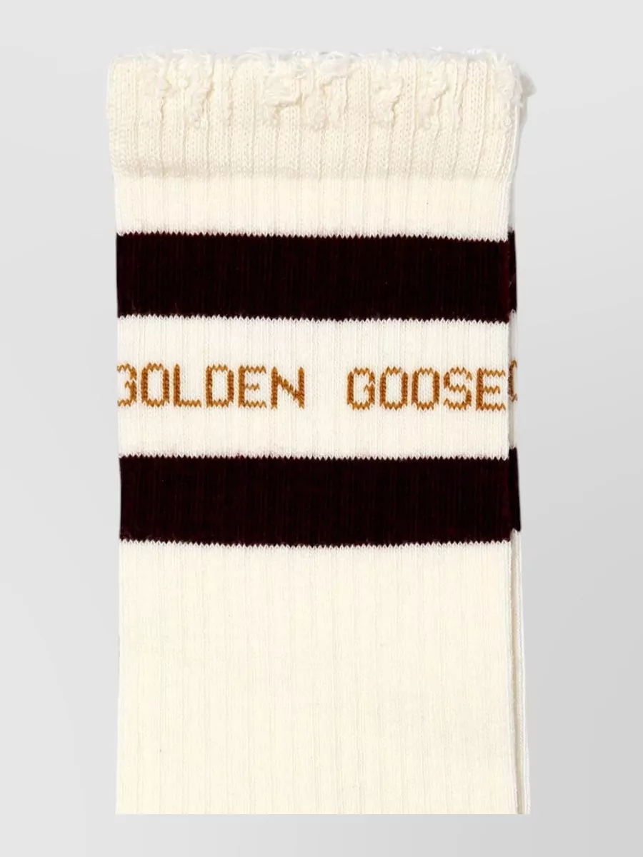 Golden Goose logo-stripe socks