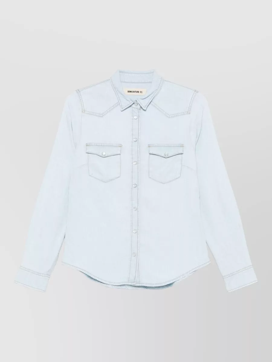 Semicouture Lyocell Long Sleeve Shirt