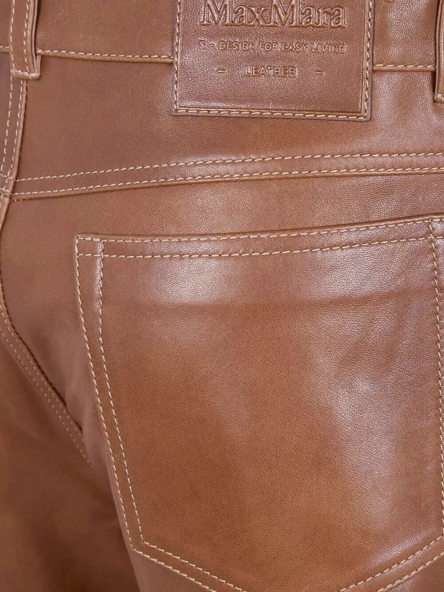 S Max Mara Smmviolino Leather Five Pocket Trousers
