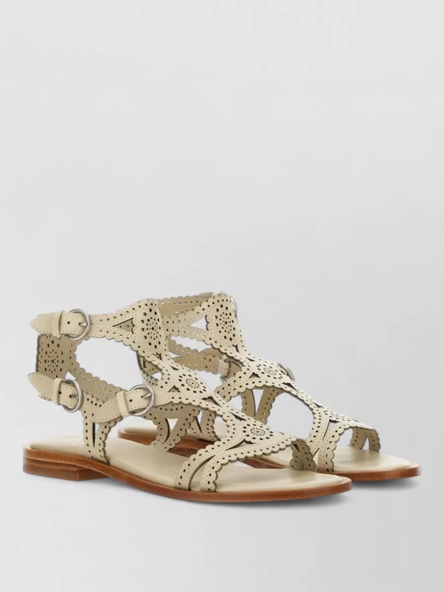 Ash Leather Sandalwood Paprika Sandals