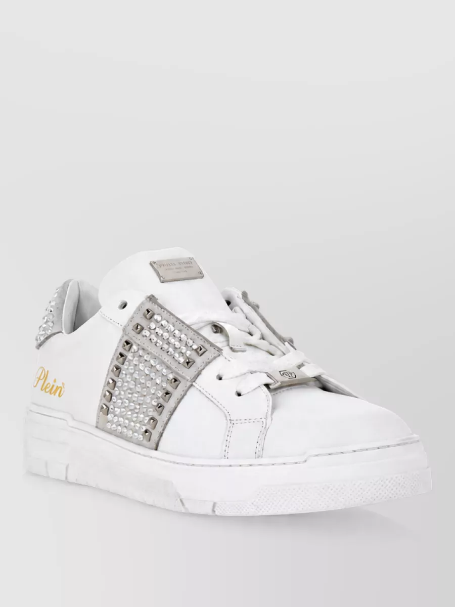 Philipp Plein Leather Low-Top Sneakers