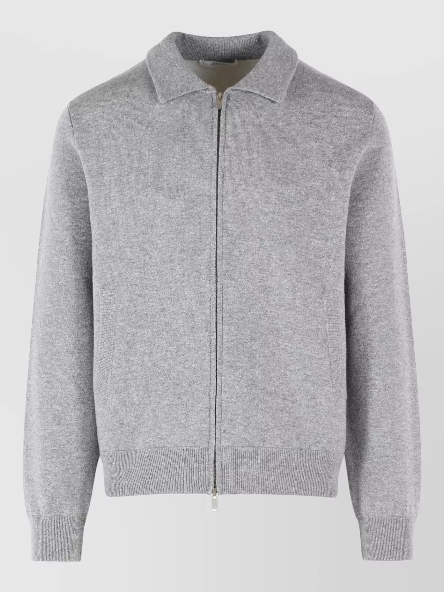 Lardini wool double-knit bomber jacket