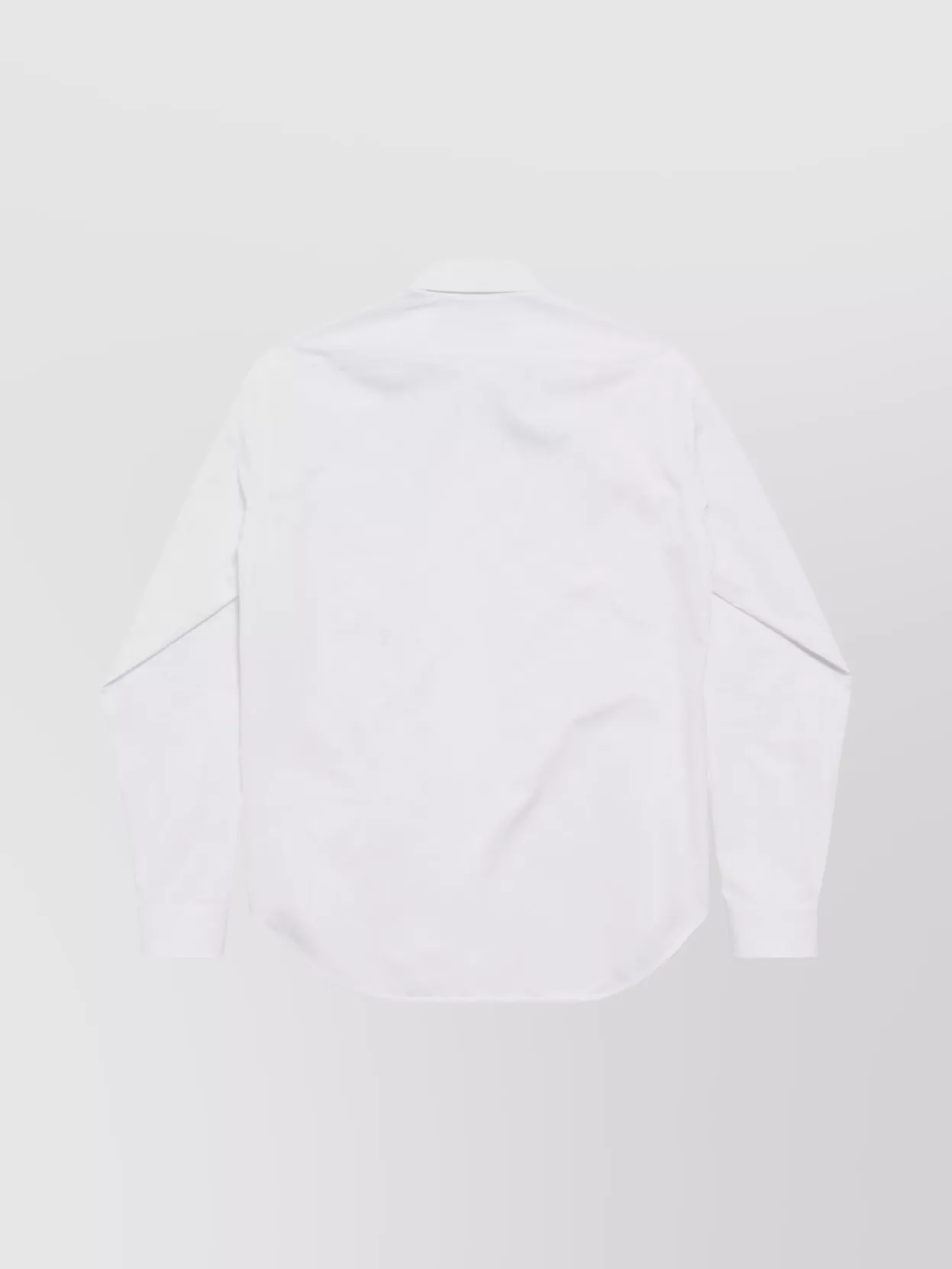 Balenciaga Button-Down Long Sleeve Shirt With Curved Hem