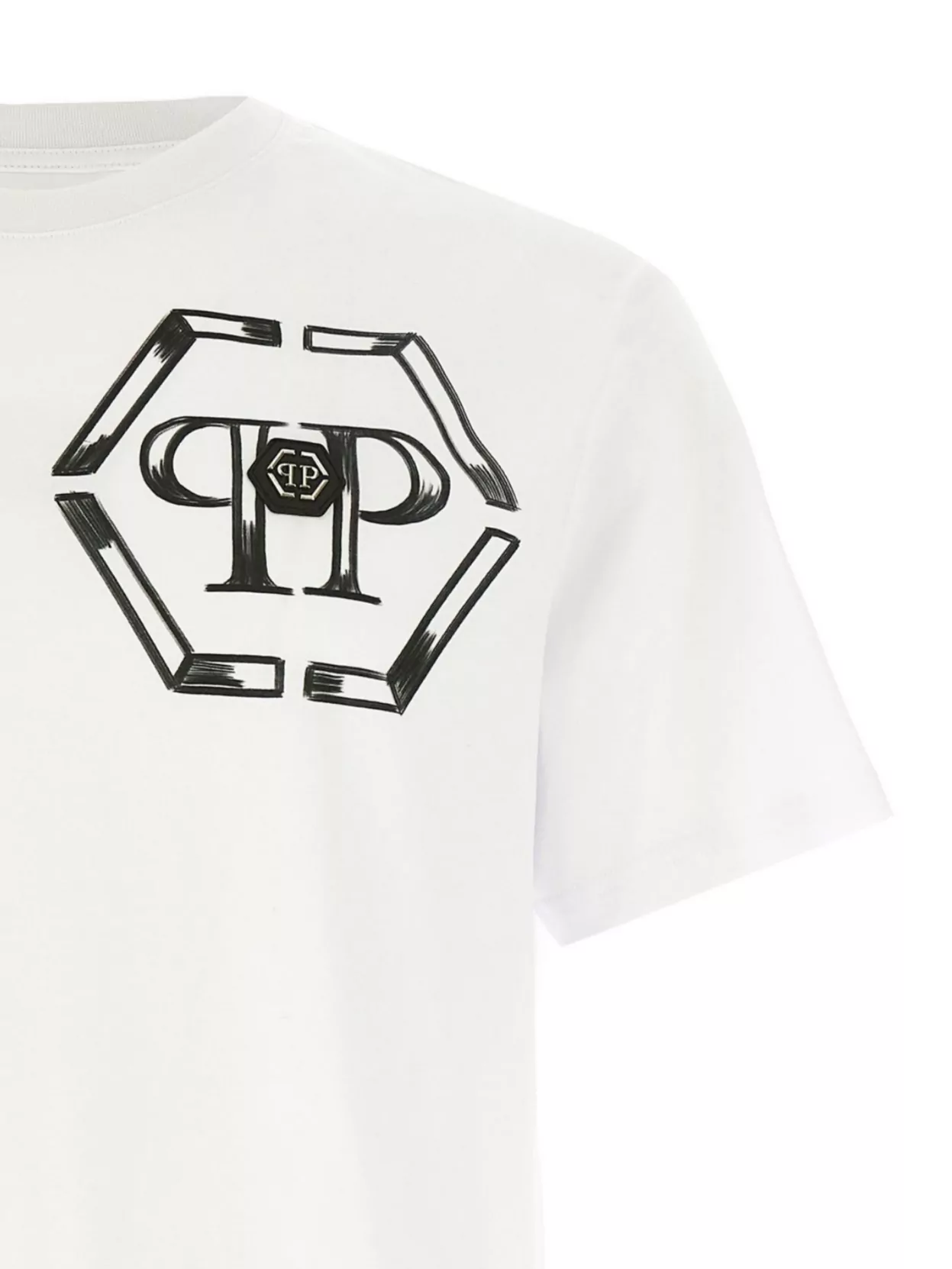 Philipp Plein Printed Logo Crew Neck Short Sleeve T-Shirt