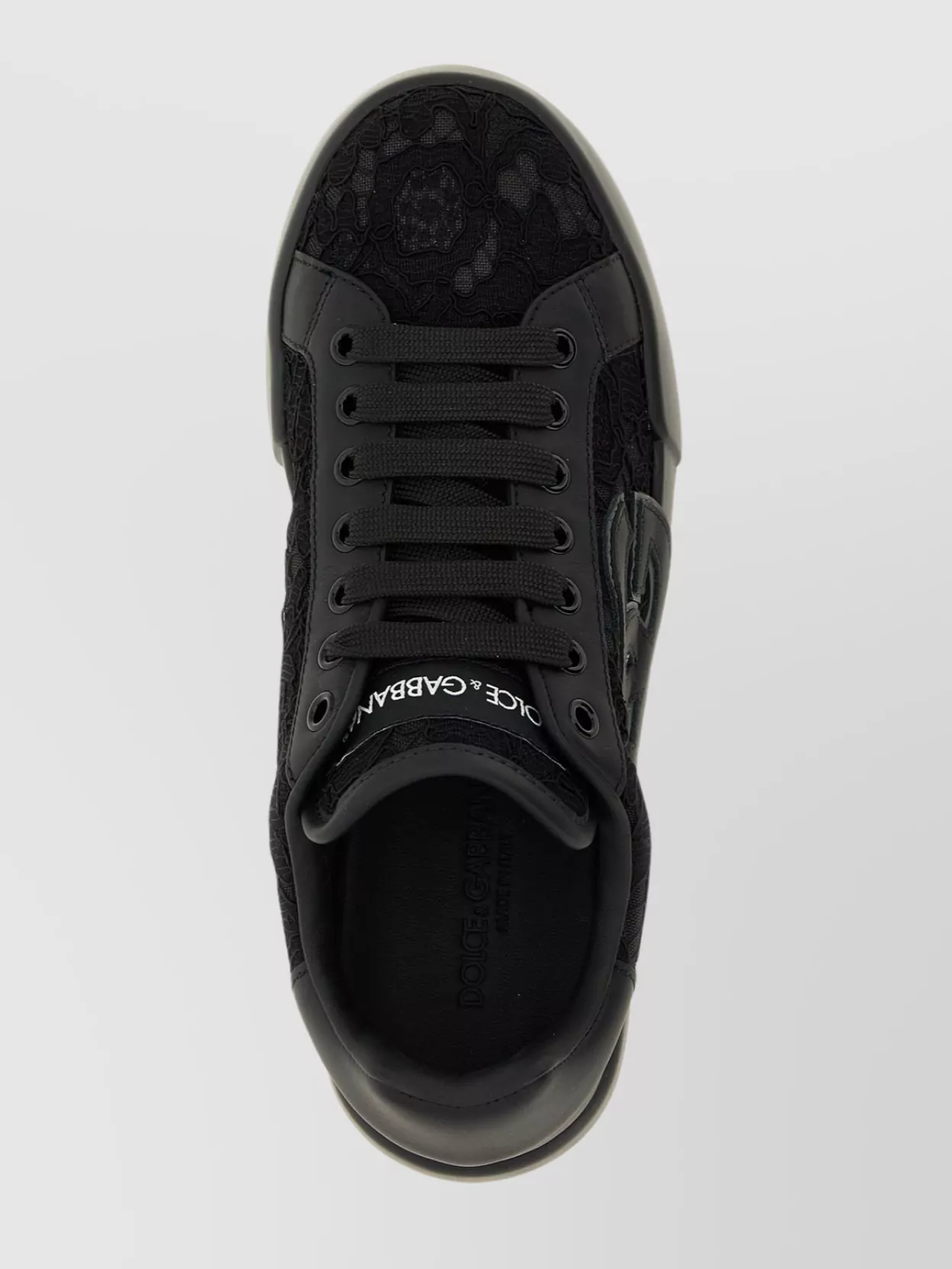 Dolce&Gabbana 'Strobel Lace Overlay Round Toe Sneakers'