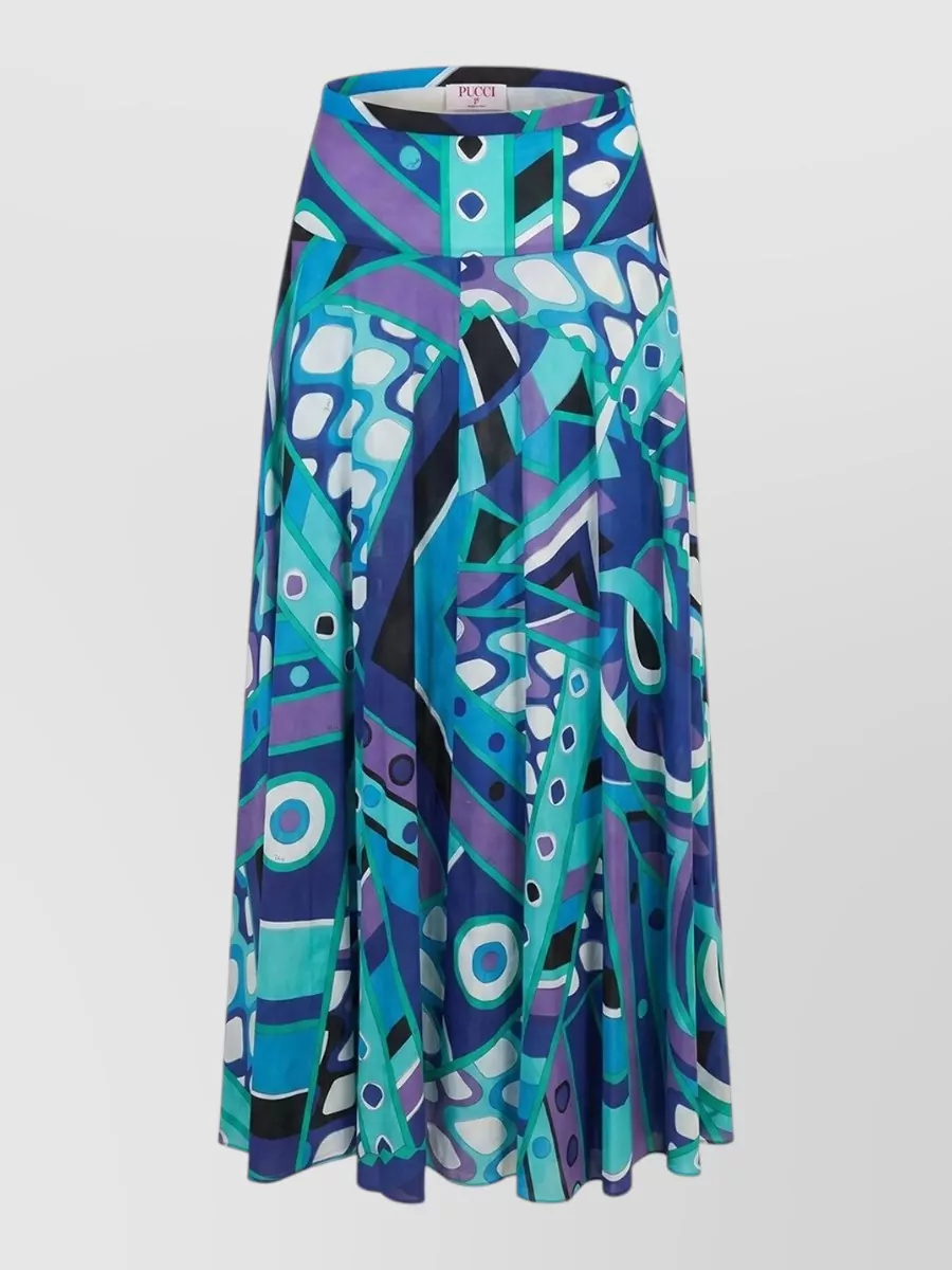Pucci Cotton Printed Maxi Skirt