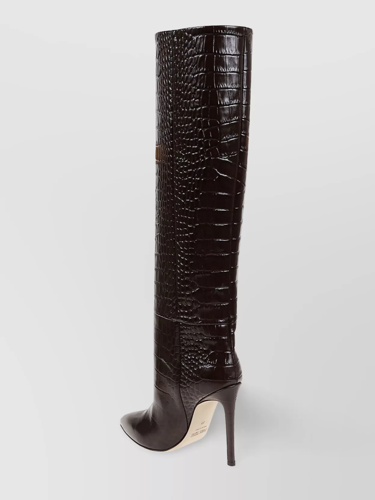 Paris Texas Stiletto Boot High Heels Boots In Bordeaux Leather In Burgundy
