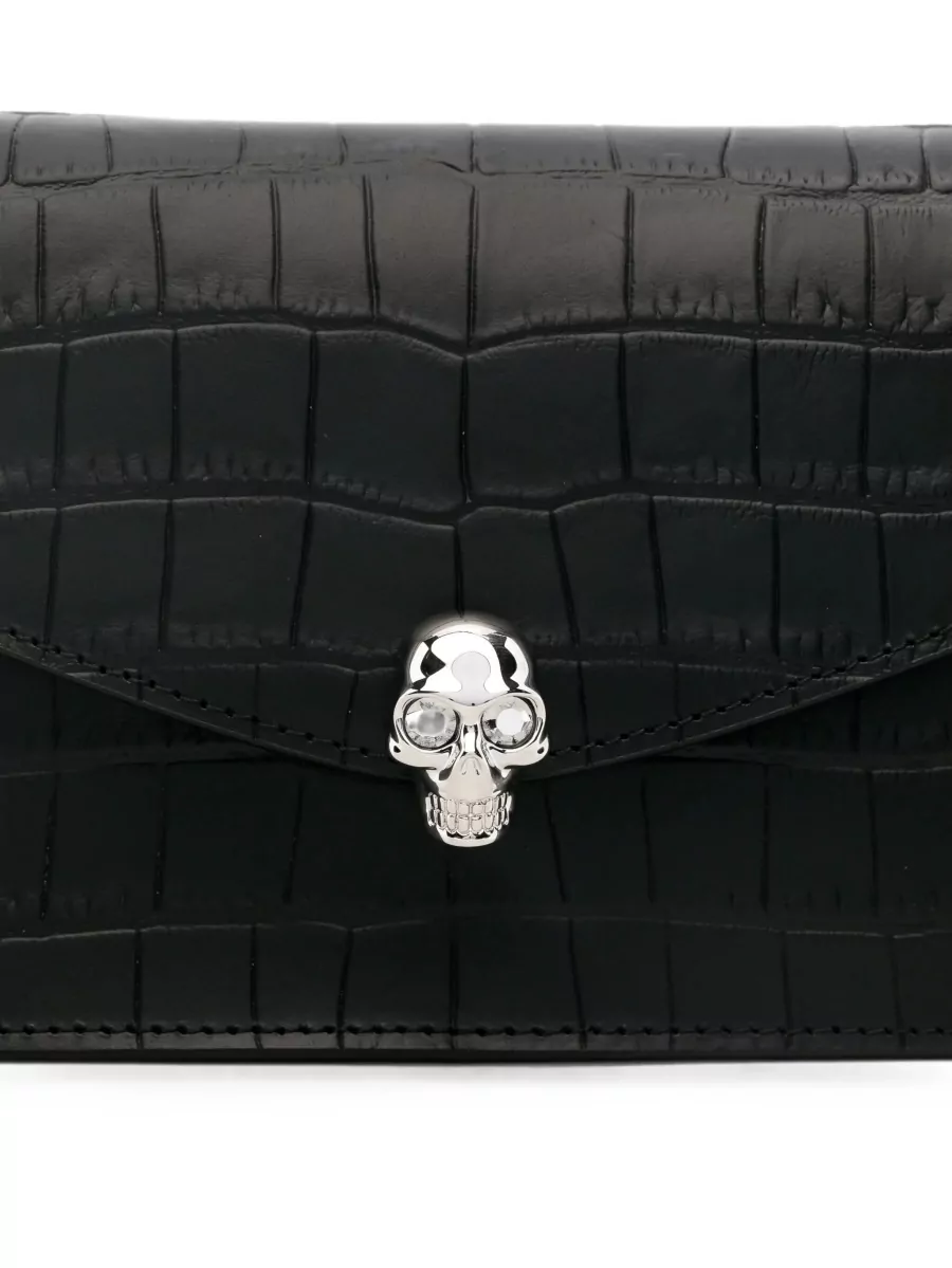 Mc Queen Skull Mini Clutch Bag