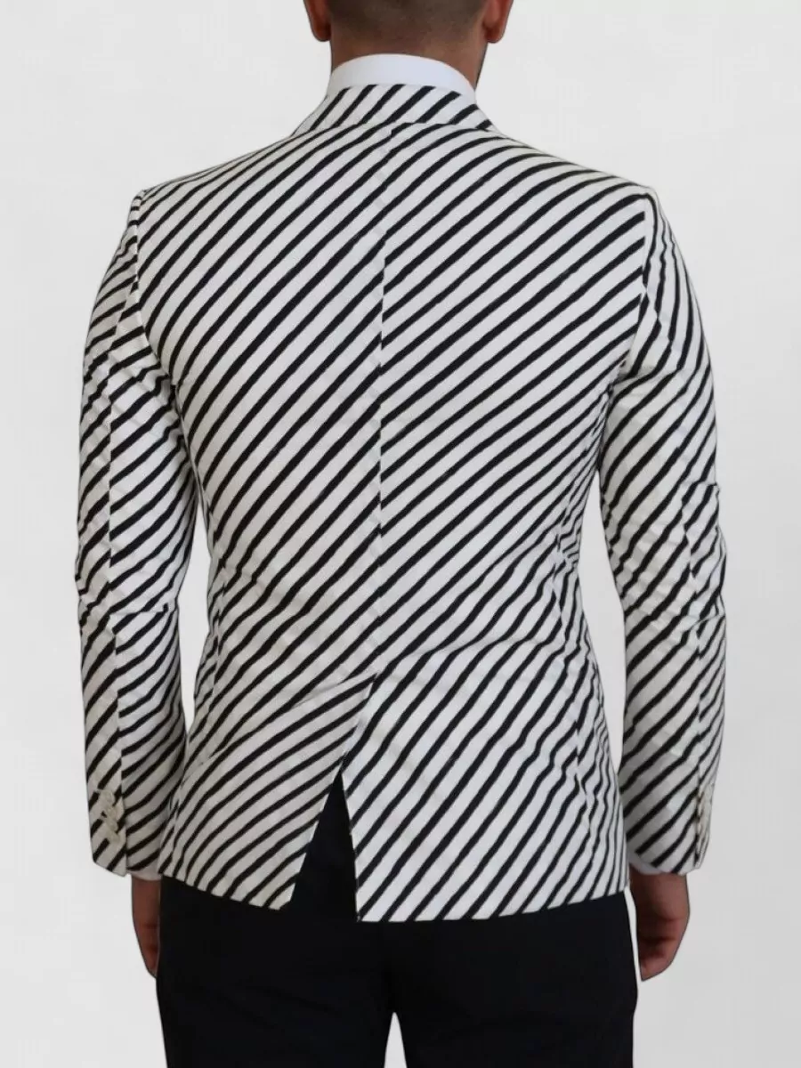 Dolce&Gabbana Cotton Striped Slim-Fit Blazer