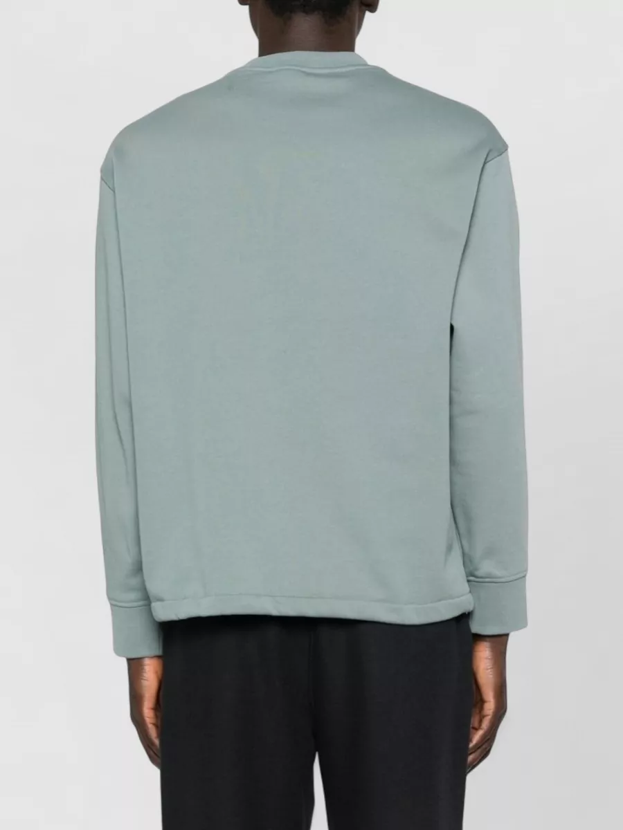 Emporio Armani Cotton Abstract Print Crewneck Sweatshirt