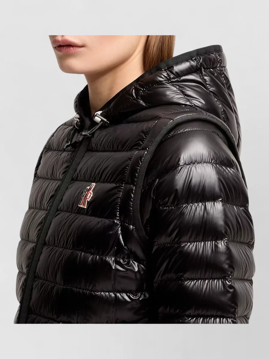 Moncler Karura Hooded Short Down Jacket Detachable Sleeves