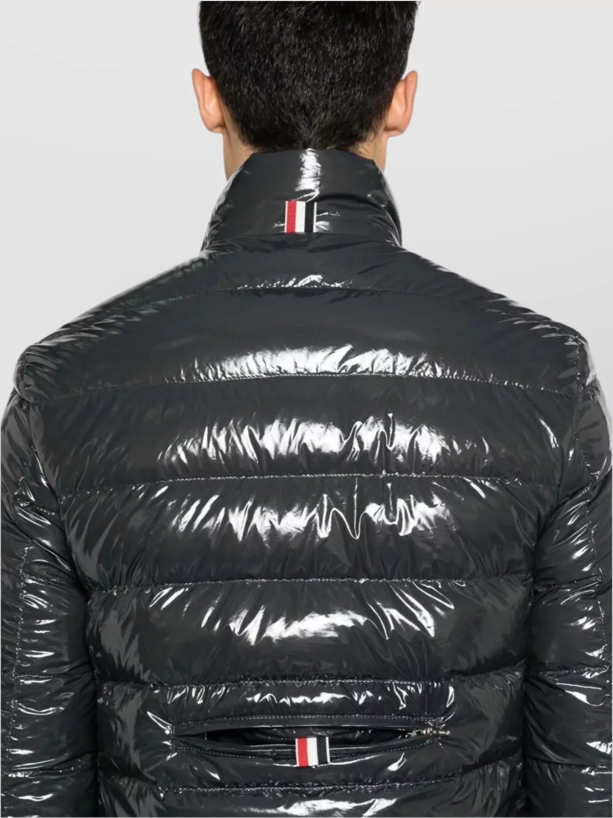 Thom Browne Reversible Padded Zip-Up Jacket With High Neck