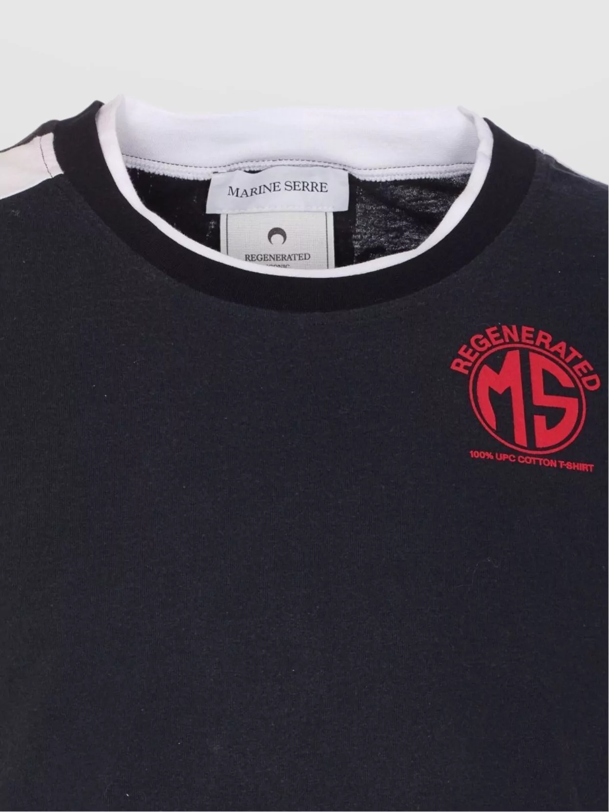 Marine Serre Graphic Layered T-Shirt With Color Block Design