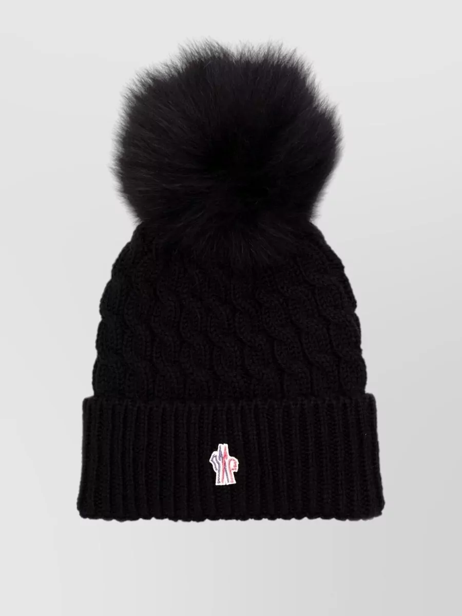 Moncler Grenoble chunky cable-knit wool beanie