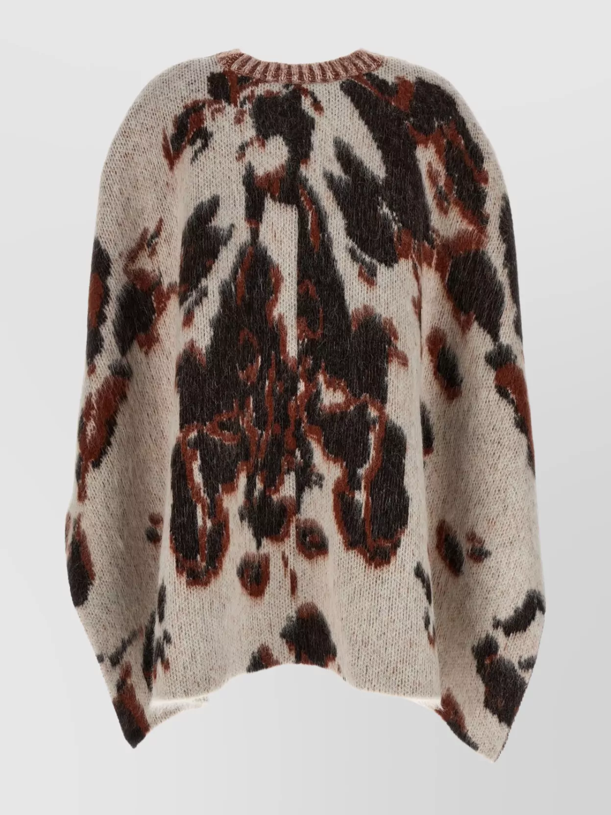 Stella Mccartney 'animal Print Cape Sweater With Asymmetric Hem' In Multi