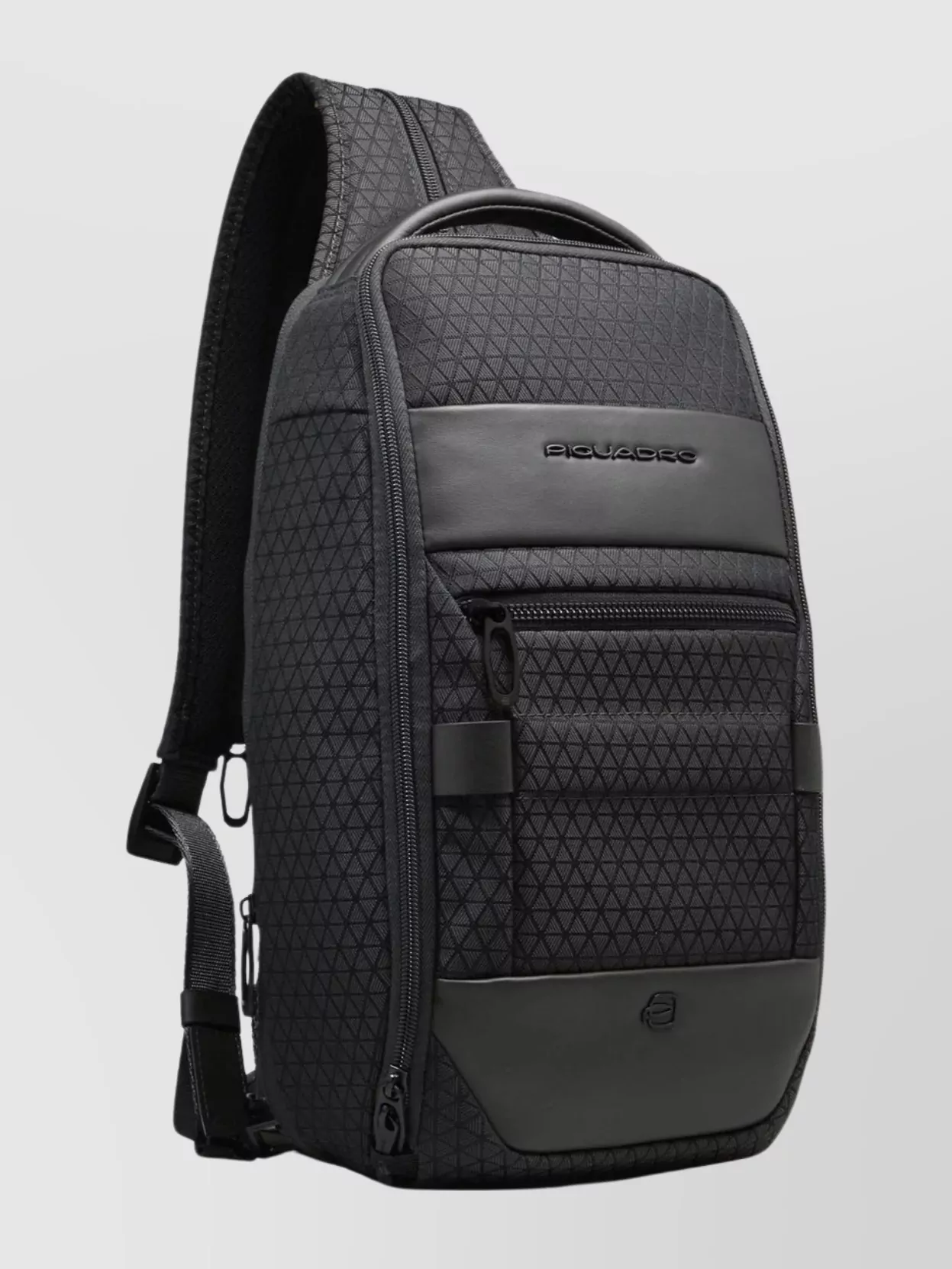 Piquadro Quilted Backpack Adjustable Strap In Gray