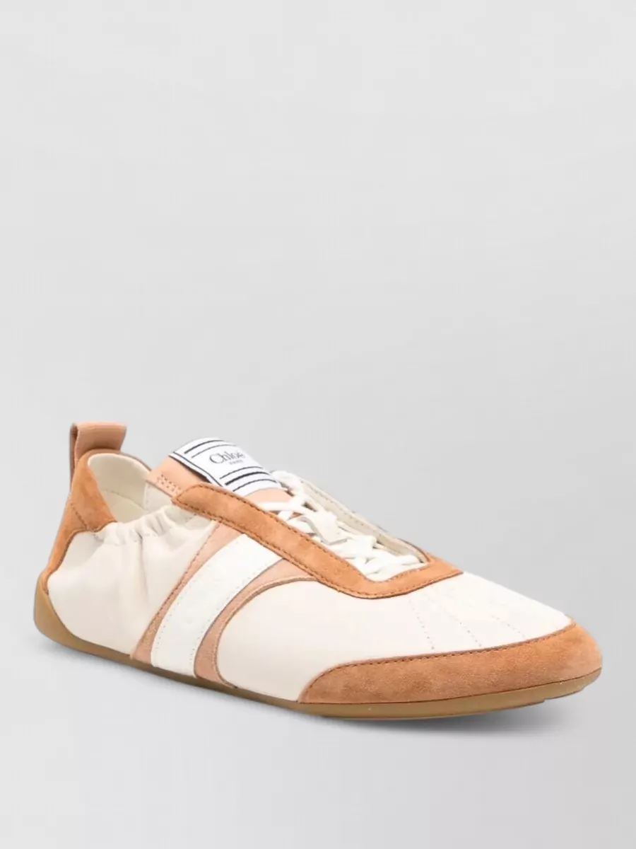 Chloé leather kick lace-up sneakers