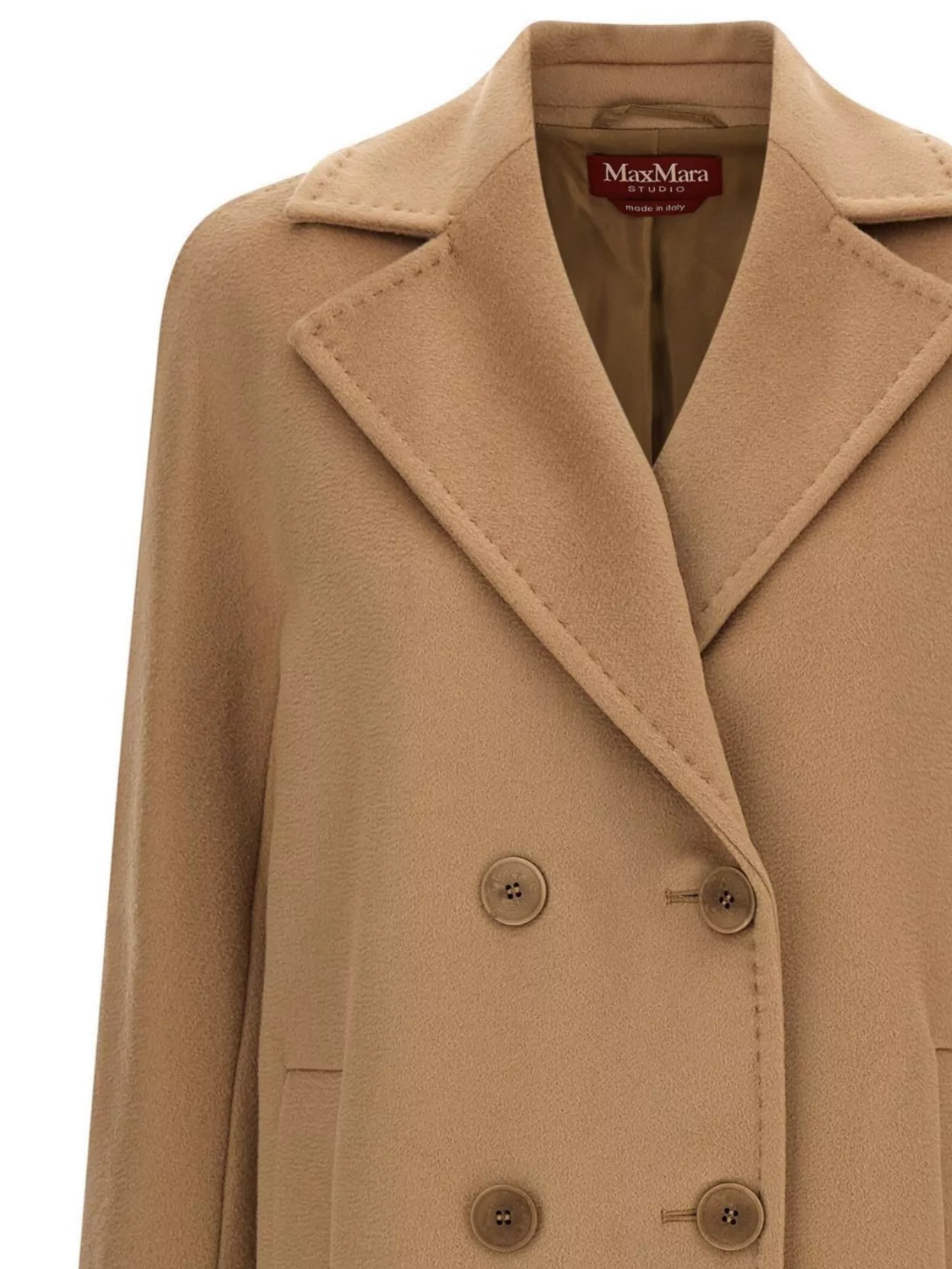 S Max Mara Double-Breasted Coat Side Pockets