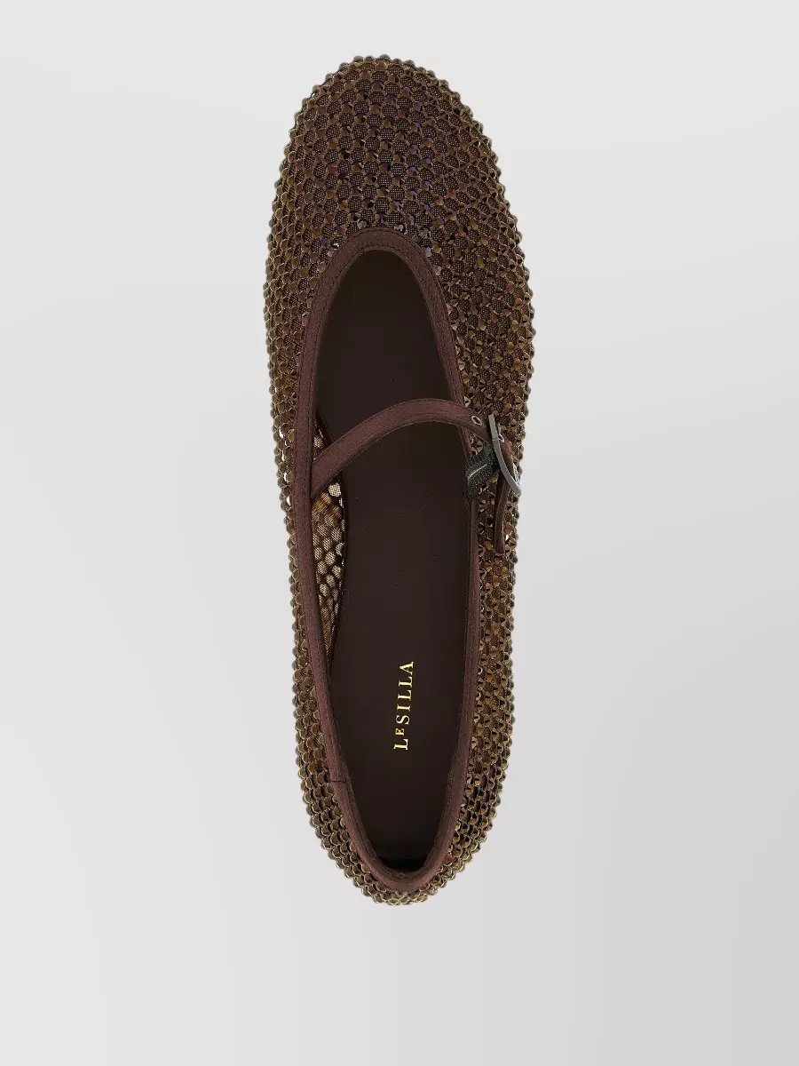 Le Silla Crystal-Embellished Ballerina Shoes