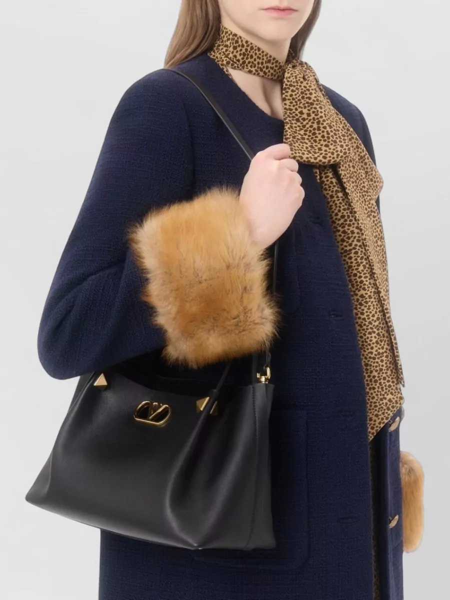 Valentino Garavani Vlogo Signature Small Leather Shoulder Bag