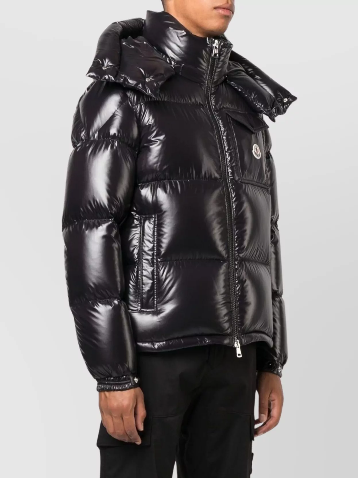 Moncler Glossy Hooded Quilted Jacket