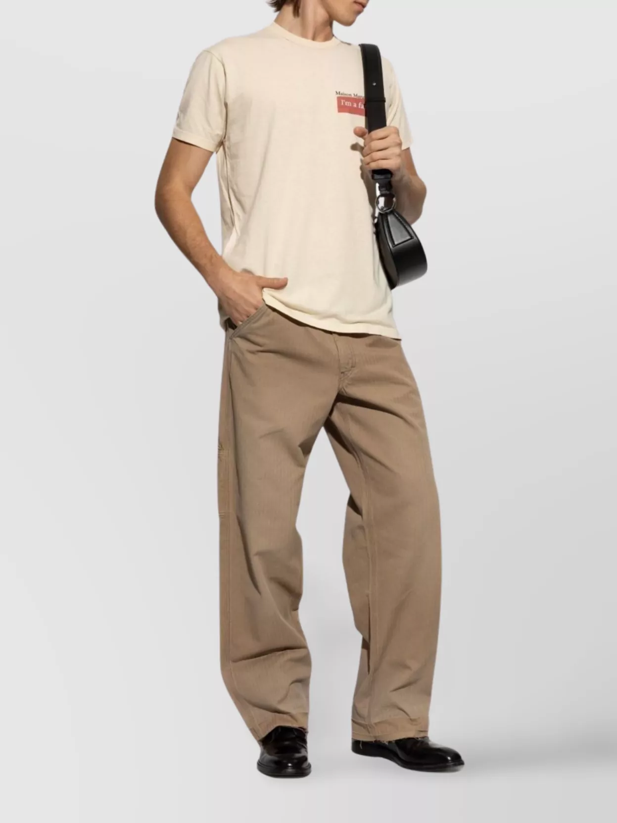 Maison Margiela Herringbone Pattern Straight Leg Trousers